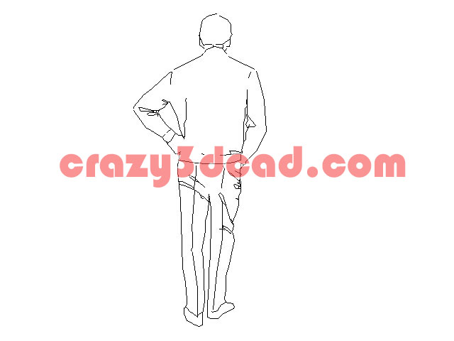 Male back CAD blocks